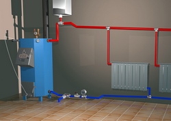 Схема подключения отопительного котла №4